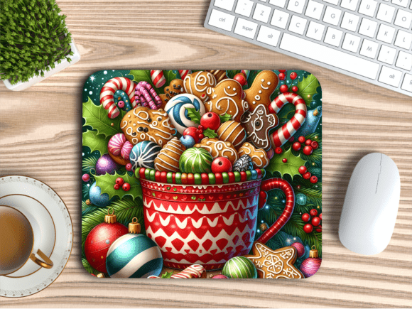 Christmas Cookie Candy Mug Mousepad PNG Review for Digital Sellers