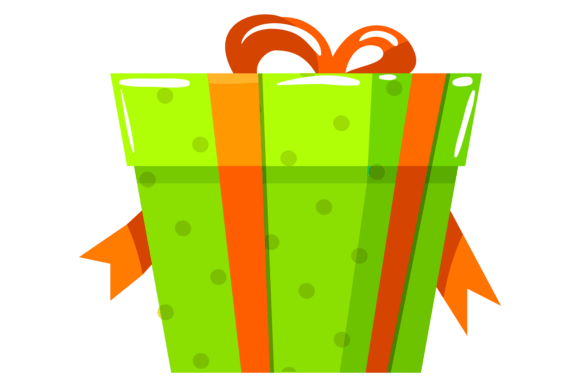 Christmas Gift Cartoon Icon. Winter Seas Review