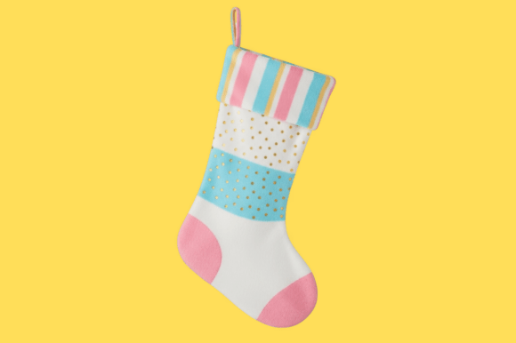 Christmas Stocking with Pink Blue Gold Review for Real Projects
