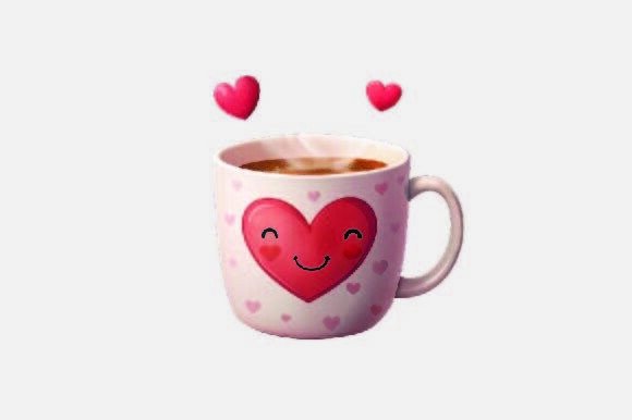 Coffee and Love Christmas PNG: A Festive Graphic Design Asset for Small Business Branding