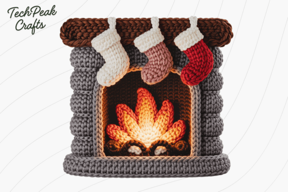 Crochet Fireplace PNG: A Versatile Illustration for Content Publishing