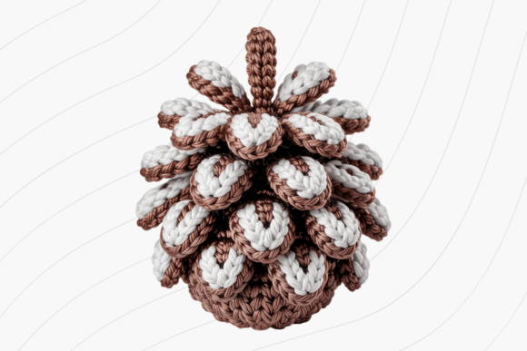 Crochet Pine Cone PNG: A Versatile Illustration for Content Creators