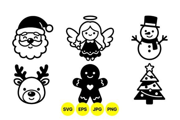 Cute Christmas Icons Collection: A Versatile Graphic Design Asset for Seasonal Branding