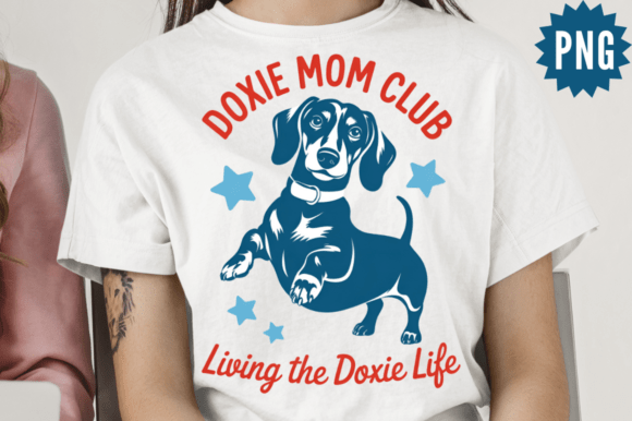 Cute Doxie Mom Dachshund PNG Design for Handmade Business