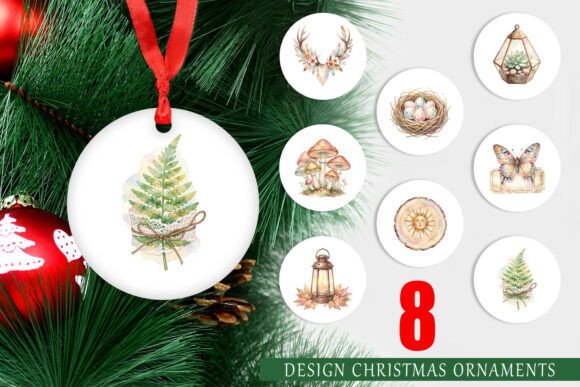 Digital Boho Woodland Ephemera Ornament: A Versatile Graphic Design Asset for Branding