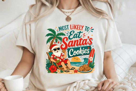 Eat Santa’s Cookies PNG: A Festive Illustration for Local Business Branding