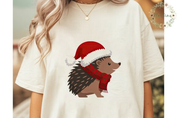 Festive Hedgehog Christmas PNG Clipart for Creative Marketing