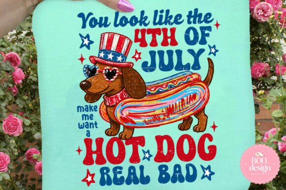Funny 4th of July Hotdog Dog PNG: A Versatile Illustration for Seasonal Branding