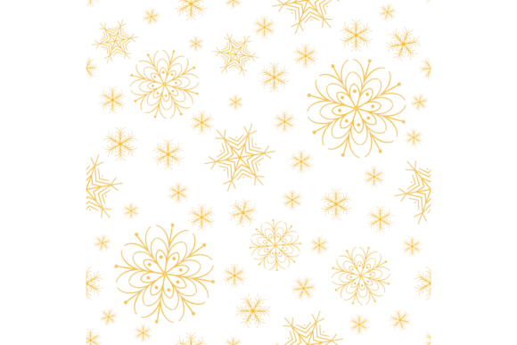 Golden Snowflake Pattern. Seamless Chris: A Refined Graphic Design Asset for Editorial and Web Use