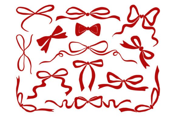 Hand Drawn Ribbon Bow Decorative Vector: A Versatile Illustration for Crafters