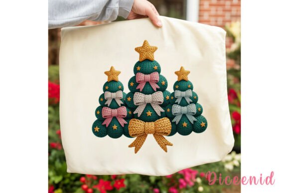 Knitted Christmas Trees PNG Clipart: A Versatile Illustration for Seasonal Content