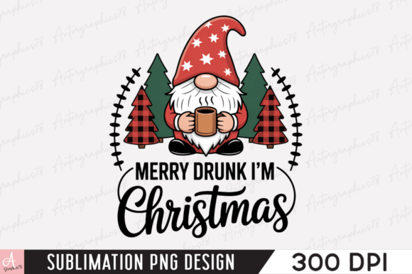 Merry Drunk I’m Christmas PNG: A Festive Illustration Asset for Creative Projects