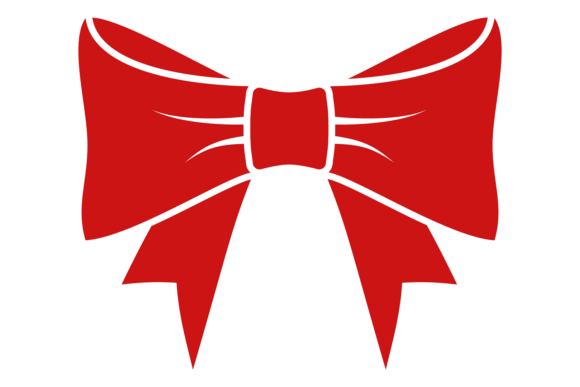 Red Decorative Gift Bow Illustrations for Modern Branding