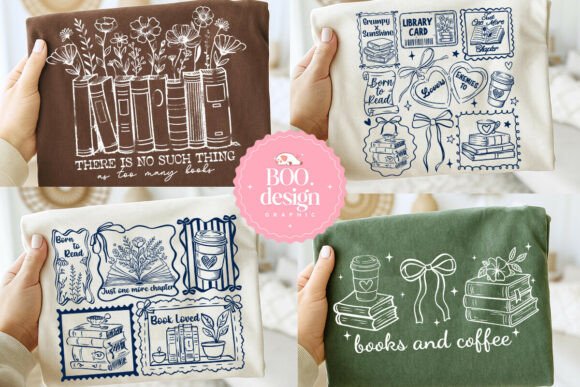 Retro Book and Coffee PNG Bundle: A Designer’s Take on Timeless Illustrations