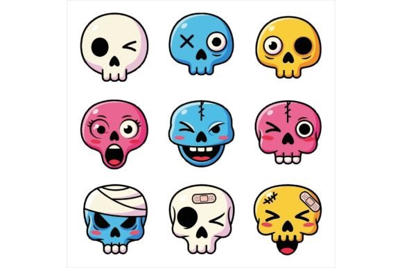 Skull Illustration Bundle for Commercial Design Projects