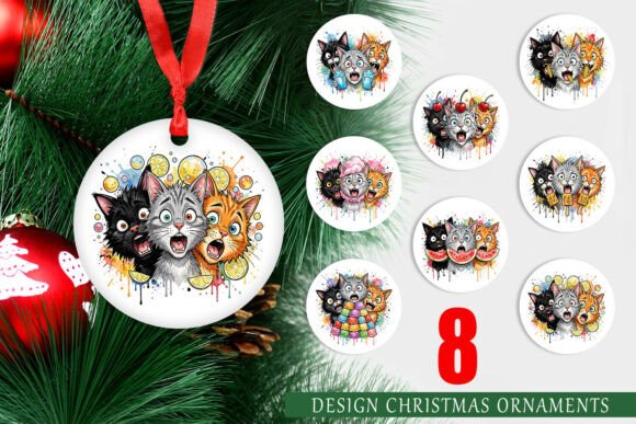 Watercolor Cat Treats Ornament PNG: A Versatile Illustration for Branding and Marketing