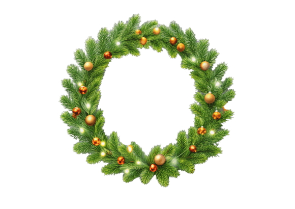 Watercolor Christmas Frames Isolated PNG for Editorial and Web Design