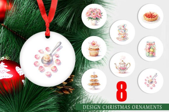 Watercolor Floral Tea Party Illustrations for Digital Sellers