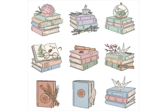 Whimsical Stacked Books Embroidery Design Review