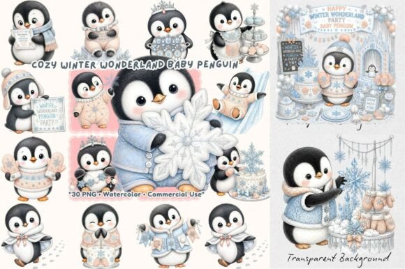 Winter Wonderland Baby Penguin PNG: A Charming Addition to Seasonal Illustrations