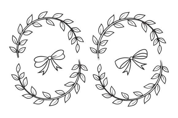 Wreath Christmas Line Art Svg Bundle. V2: A Festive Illustration Asset for Marketers